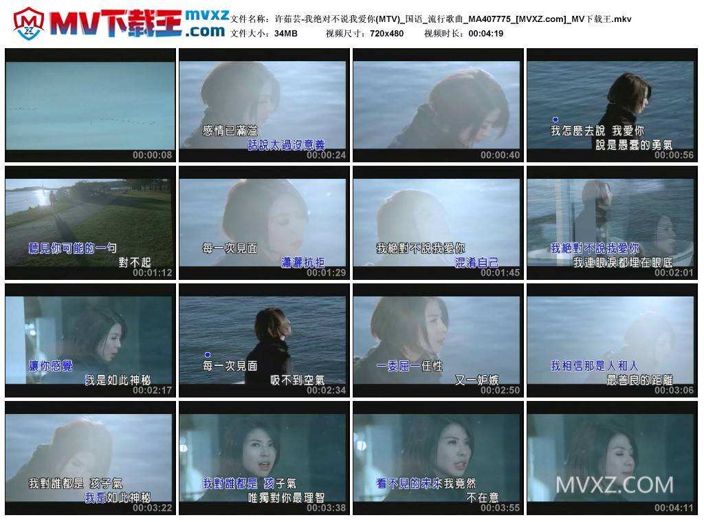 许茹芸-我绝对不说我爱你(MTV)_国语_流行歌曲_MA407775
